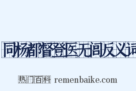 同杨都督登医无闾反义词是什么意思的图片